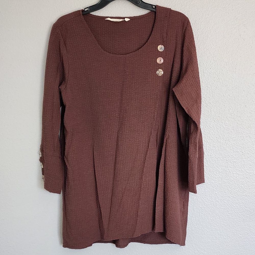 SOFT SORROUNDINGS KAARI TUNIC PEACOCK/ SIZE XL